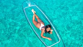 Drone Clear Kayak Barbados Photoshoot