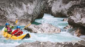 Excursiones familiares en kayak "Doble patito" por el río Soča +Fotos gratuitas