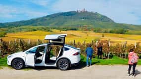 Strasbourg : Visite privée de la route des vins d'Alsace Tesla avec guide