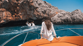 Kotor: Gruppresa med motorbåt till Blue Cave