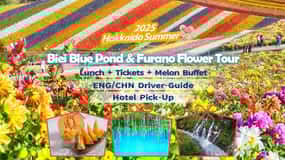 Sapporo: Furano Flower Sea & Biei Blue Pond Tour w/ Pickup