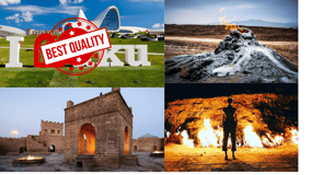 Baku:Gobustan-Absheron-Mud Volcanoes-Fire temple +Night tour