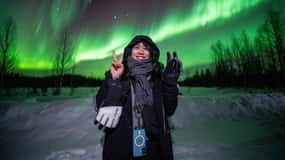 Rovaniemi: caça d'aurores garantida amb guies locals i fotos