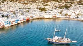 미코노스: 선셋 파티 보트 크루즈와 음료 1잔