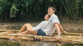 From Phuket: PhangNga, Bamboo Rafting, Temple & Waterfall