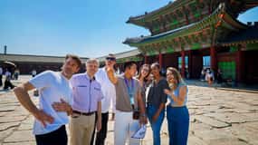 Visite de la ville de Séoul : palais Gyeongbok, tour N et marché local