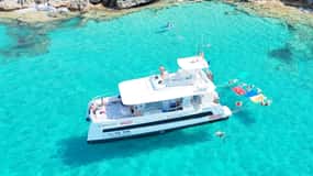 Palma: Katamaran Deluxe med snacks, dryck, SUP och snorkling
