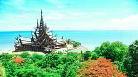 Depuis Bangkok : Excursion d'une journée à la ville de Pattaya et au Sanctuaire de la Vérité