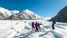 Mont Cook : 3 heures d'hélicoptère et de randonnée sur le glacier de Tasman