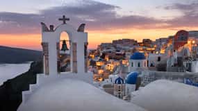 Santorin - Combo 2 jours : Croisière en bateau sur le volcan et visite en bus de l'île