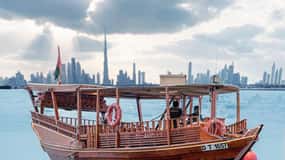 Dubai: Burj Khalifa Sunset on an Abra