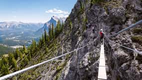 Banff: Mount Norquay 2.5 or 4-Hour Guided Via Ferrata Climb