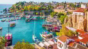 From city of Side: Antalya Old City and Waterfall Day Trip