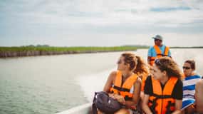 Depuis la Riviera Maya : demi-journée dans la réserve de Sian Ka'an avec déjeuner