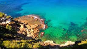 Denia: Cova tallada Catamaran Trip w/ Mussel Tasting & Wine