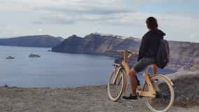 Santorini's Handcrafted Wooden E-Bike Rental
