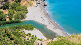Heraklion: Båttur til palmestranden Preveli og byrundtur i Rethymno