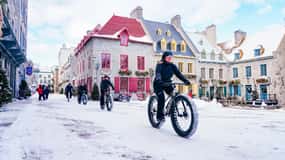Québec : Visite guidée du Vieux-Québec en Fat Bike avec boisson chaude