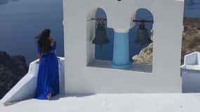 Santorin : Visite privée d'une journée au coucher du soleil avec dîner