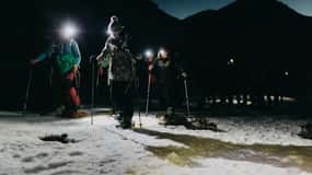 From La Raya: Night Snowshoe Tour in Asturias