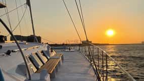 Rhodes: Catamaran Cruise with Snacks, Wine & Sunset Viewing