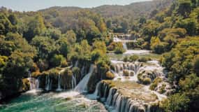 Split : Visite des chutes d'eau de Krka, croisière en bateau et baignade