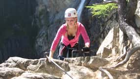 Ötztal: Via Ferrata Climbing Tour at Lehner Waterfall