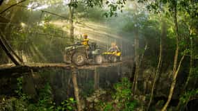 Riviera Maya : Excursion guidée en VTT dans la jungle avec déjeuner