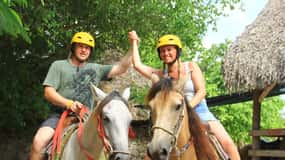 Punta Cana: Bávaro Adventure Park Horse Riding & Waterfalls