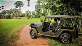 Siem Reap: Excursão de jipe pela paisagem rural e pela quinta de seda