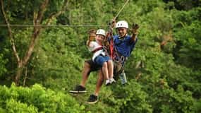 From San Jose: Zipline, ATV and Waterfalls Combo Tour