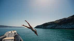 Santorini: crucero exclusivo de medio día en lancha rápida