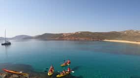 Mykonos : Excursion en kayak de mer dans les baies isolées avec photos GoPro