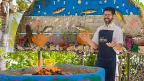 Blote Voeten Vis Cookout Cozumel