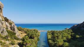 Crete: Preveli Tropical Beach and Palm Forest
