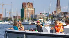 Rostock: Electric Boat Rental on the Warnow River