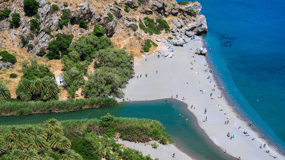 Au départ de La Canée et de Réthymnon : Kourtaliotiko, Preveli et Damnoni