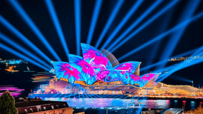 Sydney: Premium Catamaran Vivid Cruise with Welcome Drink