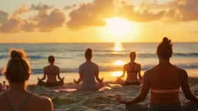 Zen outing: yoga on a cove and boat trip