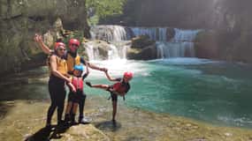 Kayaking Mreznica Waterfalls in Natural Monument
