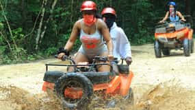 CANCUN : Aventure en quad, Ziplines, Cenote + 24K Club Open Bar