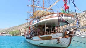 Kos : 3-Island Wooden Ship Cruise w/ Lunch on Captain Hook