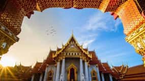 Bangkok: 2 tempelture (Den Gyldne Buddha + Marmortemplet)