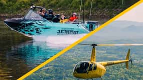 Smoky Mountain Thrilling Helicopter and Jet Boat Tour (tour en hélicoptère et en bateau à réaction)