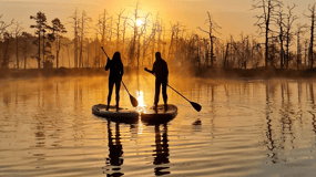 Au départ de Riga : Excursion au lever du soleil en kayak ou en paddleboard avec prise en charge
