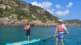 Ibiza: Selvguidet SUP-tur i det marine naturreservat