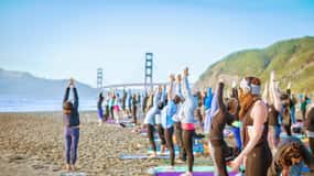 San Francisco: Silent Disco Yoga at Baker Beach