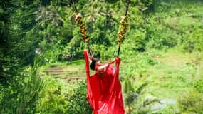 Ubud-tur med fotograf: vattenfall, gunga och risfält