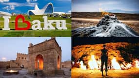 Baku:Gobustan-Absheron-Mud Volcanoes-Fire temple +Night tour