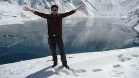 Reservatório de gesso de dia inteiro, Cajon del Maipo